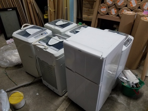 ハイアール全自動洗濯機５台　冷蔵庫１台　2008年製