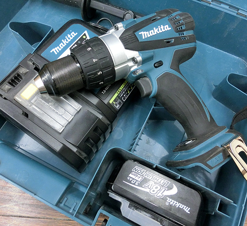 makita/マキタ 充電式震動ドライバドリル HP458DRFX 青 18V 品(Y