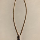 【新品未使用】スワロフスキー社SWAROVSKI サファイアカラーストーンゴールドダブルチェーンネックレス スワンモチーフ ブルービジュー