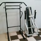 値下げ　ベンチプレス、バーベル、懸垂台のセット（引取希望）