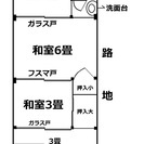 近鉄大阪線長瀬駅より徒歩1分。近畿大学すぐ近くの文化住宅です。家賃2.5万円の画像