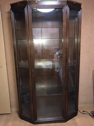 値下げ！アンティーク　キャビネット　飾り棚　スペイン製　【中古】