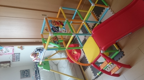 【値下げ】＜中古＞アンパンマンおかたづけブランコパーク