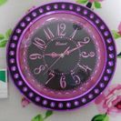 (取引中)掛け時計  黒×ピンク  ギャルっぽい！