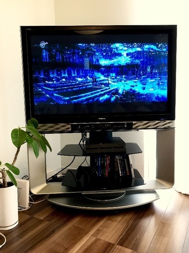 42インチ Hitachi プラズマテレビ \u0026 首振りテレビ台 セット