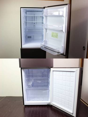シャープ 271L 2ドア冷蔵庫 2015年製 SHARP プラズマクラスター冷蔵庫 SJ-PD27A-T ブラウン系 (リサイクルオフ