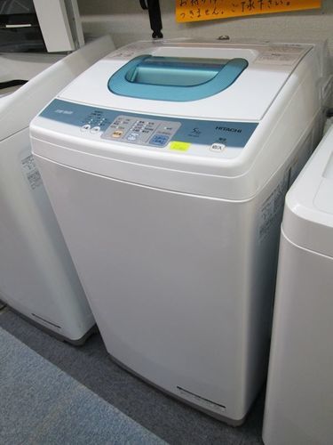 日立・全自動洗濯機▼洗濯5kg▼NW-5KR▼2011年▼湯河原町・頓珍館▼▼3QT02245/