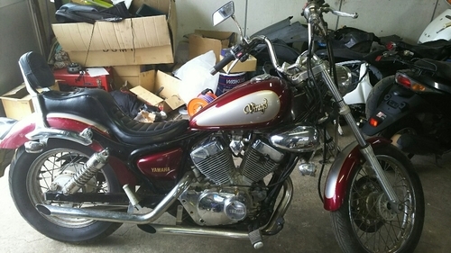 ビラーゴ250　希少な赤!Fタイヤ　バッテリー新品　乗って帰れます^^横浜より