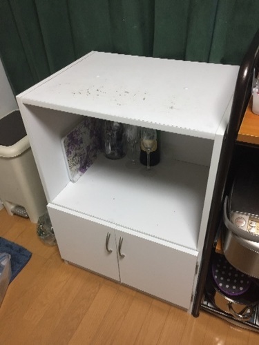 無料 木製レンジボード レンジ台 食器棚 カラーボックス ホワイト つば九郎 神戸の収納家具 食器棚 キッチン収納 の中古あげます 譲ります ジモティーで不用品の処分