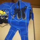 ダイビング　軽器材、重器材、ウェットスーツ、ドライスーツ等用品一式  