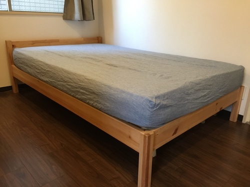 【値下げ】無印良品　セミダブル　ベッド　パイン材　中古