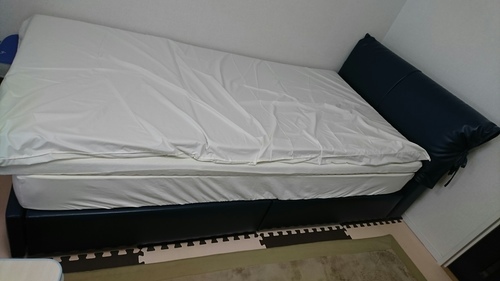 組み立て可能収納付きシングルベッド＆マットレス
