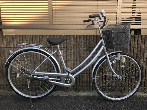 【販売済】【387】【点検整備済】軽快車　26インチ　シングルギヤ　ダイナモライト【6000円】