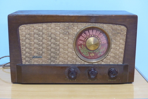 取り引き中】昭和レトロ 真空管ラジオ2台 ナショナル ＱＳ-100（木製