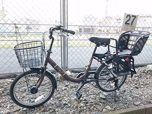 ほぼ新品 20インチ 子供乗せ自転車 3段ギア オートライト