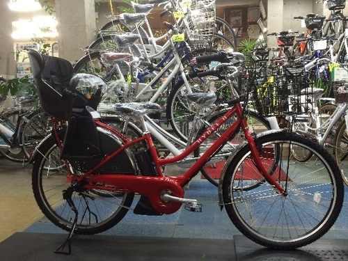 新車ブリヂストン子供乗せ電動自転車 ハイディ ツー レッド　ＨＹ6Ｃ38