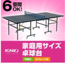 6畳間OK! イグニオ(IGNIO) 家庭用サイズ 卓球台(移動...