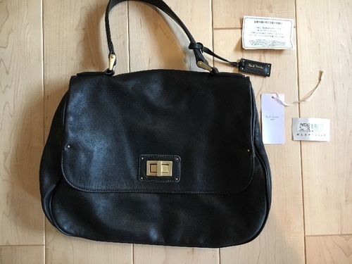 美品★ポールスミス 牛革 バック ツイストロック