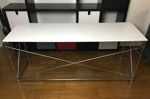無印良品 ユニットシェルフ デスク 廃盤品 ホワイト ステンレス クローム 町田の家具の中古あげます 譲ります ジモティーで不用品の処分