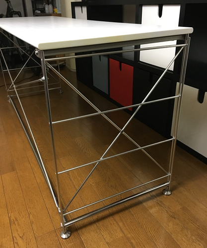 無印良品 ユニットシェルフ デスク 廃盤品 ホワイト ステンレス クローム 町田の家具の中古あげます 譲ります ジモティーで不用品の処分