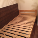 木製シングルベッド フレーム+マットレス+ベッド下収納