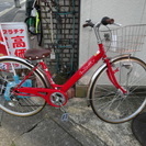 【取り置き】N311 自転車 27インチ 赤色 