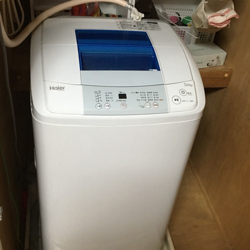 haier jw-k50h 洗濯機 カラーボックス ティファール付き！