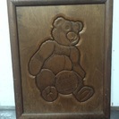 木彫りの熊の彫刻絵