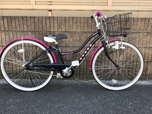 【販売済】【392】【点検整備済】ブリヂストン製子供車　24インチ　シングルギヤ　LEDダイナモライト【9500円】