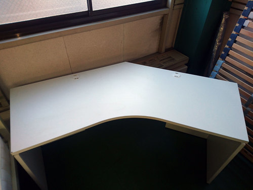 PLUS　オフィステーブル　パソコンテーブル　AF-T135A　WH　ホワイト