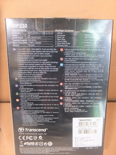 トランセンド Transcend Ts8gmp330 Mp3 デジタルオーディオプレーヤー Mp3 Digitarl Music Play ロボコン 港南台のポータブルプレーヤー デジタルオーディオ の中古あげます 譲ります ジモティーで不用品の処分