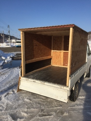 軽トラを箱車に 軽トラ用荷台コンテナ やーまんむー 石狩のキャリア ラックの中古あげます 譲ります ジモティーで不用品の処分