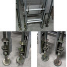 2連はしご　高所作業 梯子　フジステージ　FS-845　伸縮式の脚部　多少の斜面でも作業 2段ハシゴ 　伸縮形はしご　アルミ伸縮梯子　　