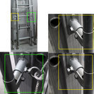 2連はしご　高所作業 梯子　フジステージ　FS-845　伸縮式の脚部　多少の斜面でも作業 2段ハシゴ 　伸縮形はしご　アルミ伸縮梯子　　