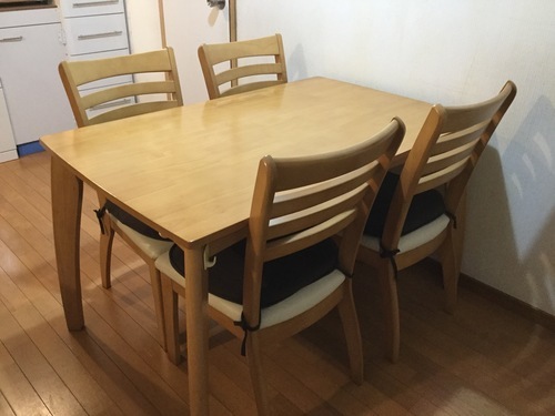 食卓テーブル\u0026椅子4ケセット