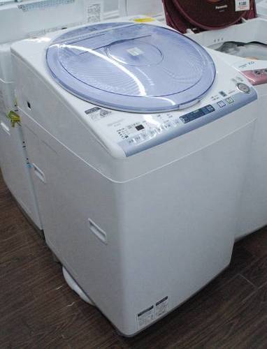 シャープ 7kg 縦型 全自動洗濯乾燥機 穴なし槽 2014年製 ES-TX73 動作 ...