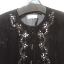 中古　黒ベルベットのドレススーツ(フォーマル）ロング丈　黒9号