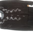 中古　黒ベルベットのドレススーツ(フォーマル）ロング丈　黒9号