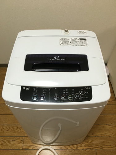 ２か月未満使用の超美品 4.2kg洗濯機 一人暮らし 単身 HAIER JW-K42K