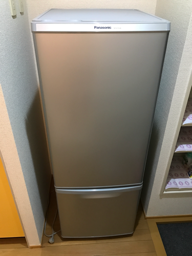 パナソニック 2014年製2ドア冷蔵庫 168L NRB176W-S