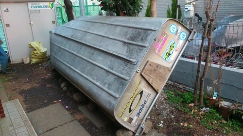 バス釣りアルミボート、船外機１式