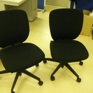 椅子（肘なし　黒色）2脚　