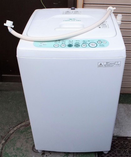 ☆\t東芝 TOSHIBA AW-404 4.2kg 風乾燥機能搭載全自動電気洗濯機◆使い勝手抜群