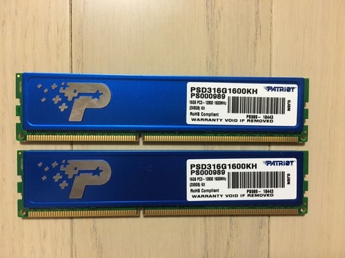 デスクトップメモリDDR3-1600 16G(8Gx2)