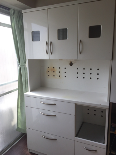 食器棚 キッチンボード レンジ台 ホワイト