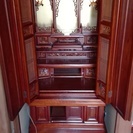 バブリー 20号 胴長 上置き仏壇 台付き しっとり 唐木 重厚 巾68センチ 仏具一式 