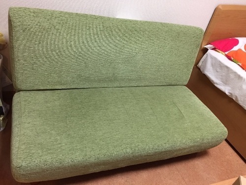 ニトリ 2人掛け ソファベッド オットマン付