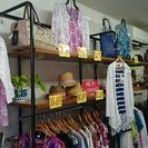 3連結、棚付き什器