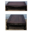 紫檀 座敷机　座卓テーブル と 大木の根元を利用した 火鉢 と  五徳　の 和風セット　※ 写真の鉄瓶 は取引完了しました。