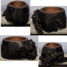 紫檀 座敷机　座卓テーブル と 大木の根元を利用した 火鉢 と  五徳　の 和風セット　※ 写真の鉄瓶 は取引完了しました。